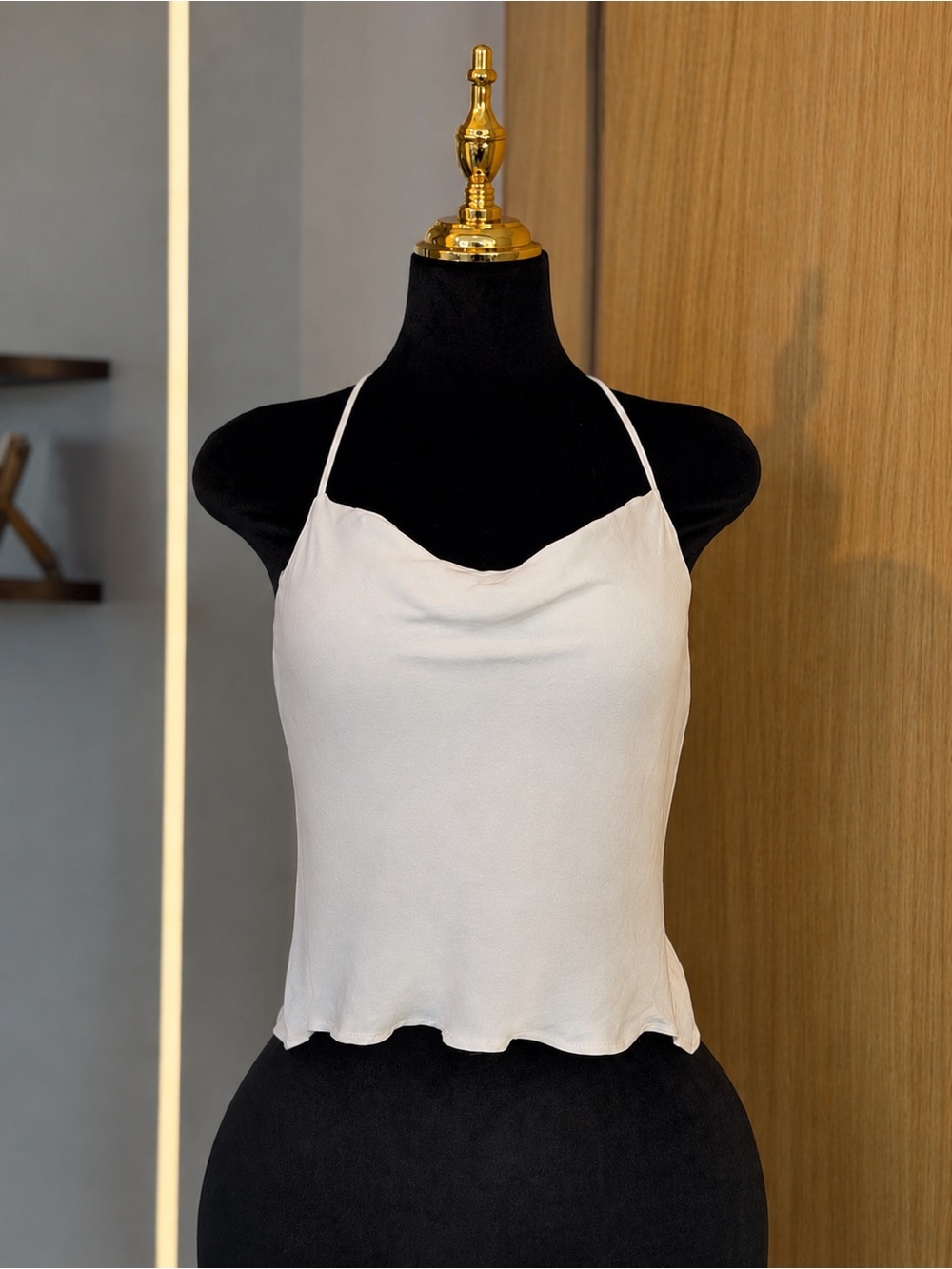 Zara Clean Girl White Cowl Neck Cami | Minimal Muse